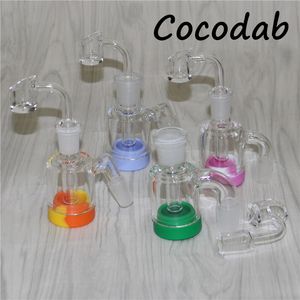 Glas Reclaim Catcher Adapter HandMake Smoking Ash Catchers Bowls Mannelijke 14mm 18mm Gezamenlijke Bubbler Perc Ashcatcher 7ml Siliconen Container