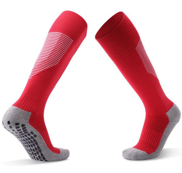 Meilleure distribution chaussettes de football antidérapantes serviette épaissie bas chaussettes de longueur au genou chaussettes respirantes confortables fitness droit yakuda sports