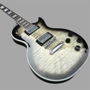 beste klassieke lichtblauwe Flame Top custom elektrische gitaar met palissander toets