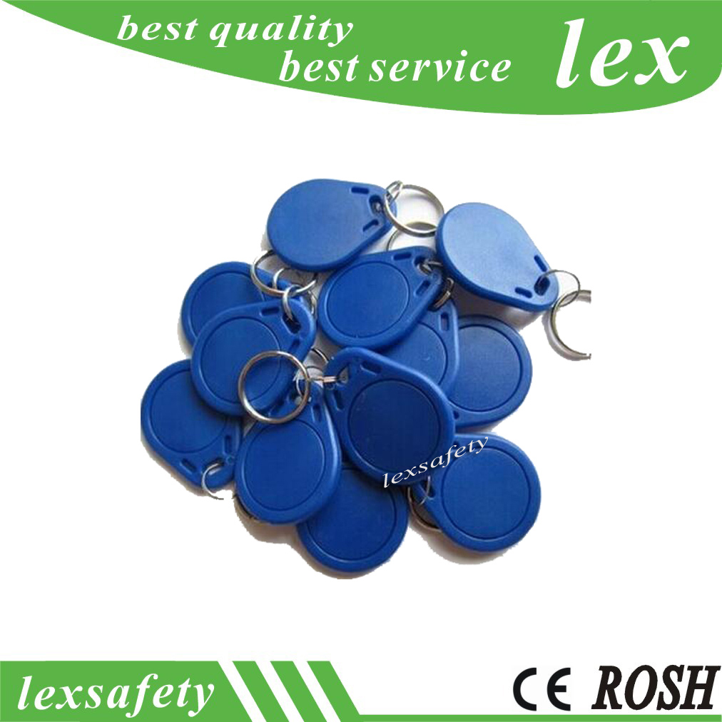 factory price make High Quality EM4100 125khz ID Card 100pcs/lot ISO11785 ABS rfid numbered logo key chains tag