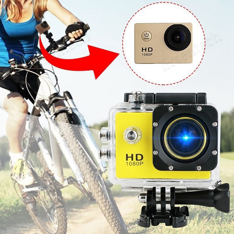 最高のフルHDアクションSJ4000 1080Pデジタルスポーツカメラ2インチスクリーンの防水30M DVレコーディングミニSting自転車写真ビデオカム