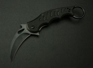 La mejor garra Karambit 690, cuchillo plegable de bolsillo con mango G10, cuchillo de hoja fija para entrenamiento, herramienta de supervivencia para pesca y caza, cuchillos xof