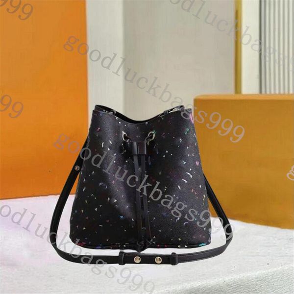 Meilleur cuir NEONOE seau cordon sac de créateur M44020 femmes hommes pochettes luxe cross body sacs à bandoulière voyage fourre-tout cartable 2 taille hobo sac à main sac à main