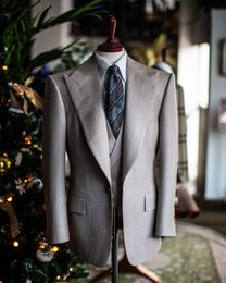 Los mejores trajes de hombre, esmoquin para novio de boda, solapa con pico, un botón, traje de novio de alta calidad, 3 piezas, Blazers, chaleco, trajes de pantalón, esmoquin personalizado para ocasión