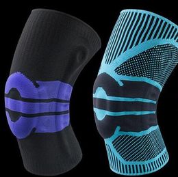 beste mannen vrouwen ontwerp sport kneepad voetbal voetbal basketbal ademende siliconen gebreide elastische compressie shinguard fitness patella