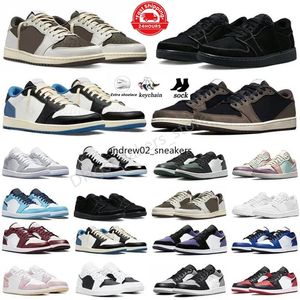 Beste herenschoenen 1s laag Mode basketbalschoenen Wolf grijs koolstofvezel All-star Arctic Punch Black Toe Fragment Reverse Mocha Unc Grey Camo Heren maat 13