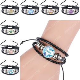 Beste Mamma Ever Love Armband Glass Cabochon Multilayer Wrap Armband Designer Sieraden Dames Armbanden Nieuwe Designer Armband Moederdag