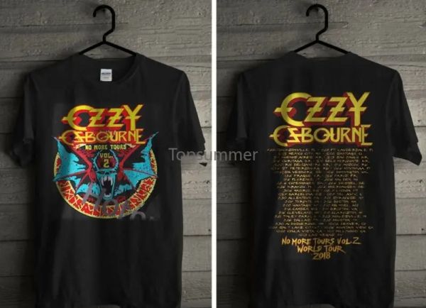 Mejor nueva camiseta Ozzy Osbourne No More Tour 2018 Camiseta Black Tshirt