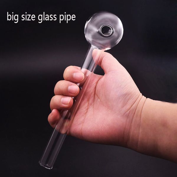 El mejor tubo de quemador de aceite de vidrio de gran tamaño de 8 pulgadas Jumbo OD 50 mm Bola de tubo de vidrio Bongs de agua Pipas para fumar tabaco de mano El mejor regalo para fumadores