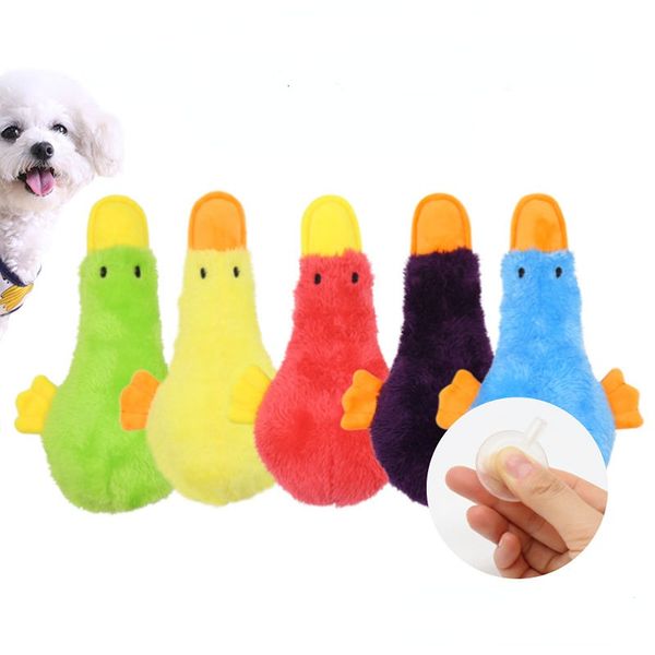 Best Pet Supplies Jouet pour chien pour petites, moyennes et grandes races, canard mignon avec couineur doux, amusant pour les chiots d'intérieur et les chiots seniors, peluche sans gâchis à mâcher et à jouer