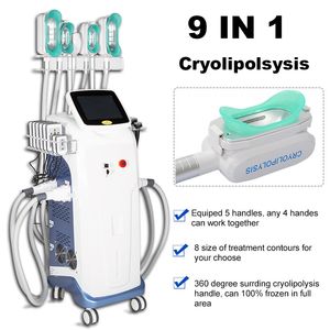 5 Handgrepen Cryolipolysis Machine Afslanken Behandeling Cryotherapie Body Vorm Vet Reduction Gewichtsverlies Machines SPA Salon Gebruik