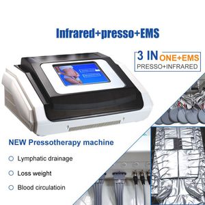 Pressoterapia lymfatische drainagemassage afslankmachine 3 in 1 lichaam afslanke infrarood lucht pressotherapie massager EMS vetverbranding voor salon spa -gebruik