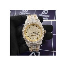 Mejor precio 41 mm Greed Out Watches Luxury Automatic Movimiento de acero inoxidable Hip Hop VVS Moissanite Watch for Man Woman