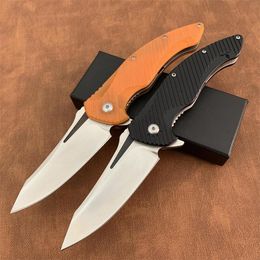 AAA CALIDAD BROUS BLADES Cuchillo T4 Flipper - G10 Mango de caza Survival Medford cuchillos plegables con D2 Blade EDC Multi Herramientas