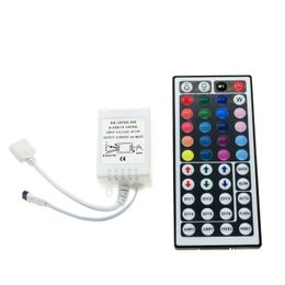 Controlador de receptor de control remoto por infrarrojos LED 44 teclas 12V para tira de luz LED RGB 100 piezas enviadas por dhl fedex