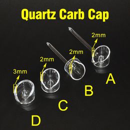 Domeless Quartz Carb Cap Dab Banger Nails Dabber Outils pour Quartz Bangers Fumer Pipes Bongs En Verre
