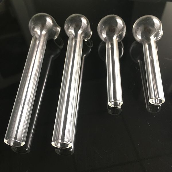 Las mejores tuberías Pyrex Thick Clear Glass somking Pipes Oil Burner Tube Burning Pipe agua