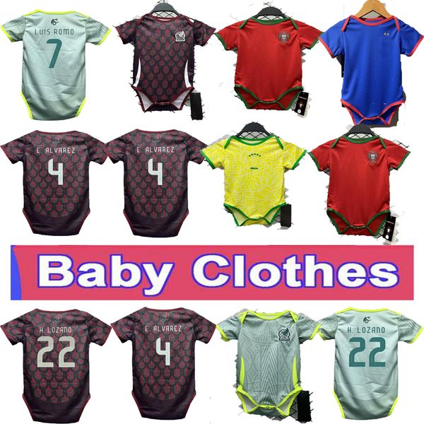Mejor calidad 2024 kit de bebés jerseys de fútbol brasils de brasils para niños equipo nacional 24 25 camiseta de fútbol niño 6-18 meses hijo boys maillot de foot brasil casa francesa