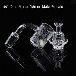 La mejor calidad de 20 mm OD Quartz Banger Nail Smoking 10 mm 14 mm 18 mm Hembra macho 90 Bangers Nails para vidrio de agua Dab Ligas GQ02