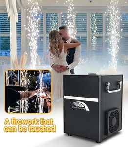 Machine à étincelles froides 750W, éclairage frais, scène de contrôle DMX, feux d'artifice froids, fontaine à étincelles intérieure/extérieure pour fête de mariage