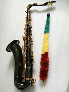 Saxophone ténor en or nickel noir de qualité en instruments de musique B Flat Tune Performance professionnelle Cadeau