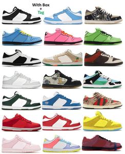 Beste kwaliteit casual schoenen Zwart Wit Panda UNC Bubbles Grey Fog TS Chunky University Red Lobster Valentijnsdag Triple Pink Dusty Olive Candy Low Heren Dames Sneakers