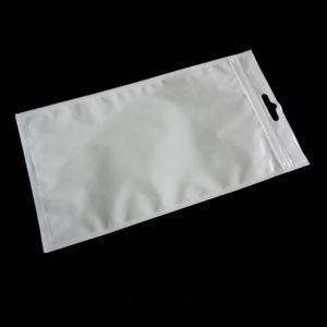 Beste Kwaliteit Clear + White Pearl Plastic Poly Opp Verpakking Zipper Retail Pakketten Sieraden Voedsel PVC Plastic Tas Veel grootte Beschikbaar
