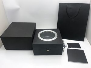 Boîtes de montres noires complètes de la meilleure qualité, boîte de montre originale transparente de marque H, fourniture ponctuelle, boîtes de qualité supérieure