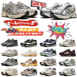 beste kwaliteit gelmarathon hardloopschoenen 2024 Designer betonnen marine staal obsidiaan grijze crème wit zwart klimopbuitsporen sneakers