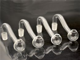 Beste kwaliteit Glas oliebrander pijp 10mm 14mm 18mm Man Vrouw pyrex clear oliebrander curve waterleiding voor roken water bongs goedkoopste prijs