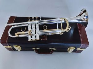 Beste kwaliteit LT180S-72 Trumpet B Plat verzilverde professionele trompet Muziekinstrumenten Gift