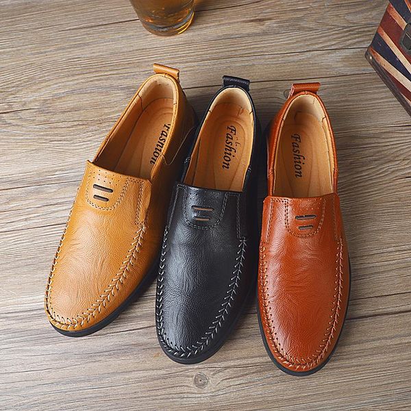 meilleure qualité Hommes en cuir véritable Designer de luxe mocassins en daim chaussures officielles doux mens robe chaussures de marche confort décontracté souffle chaussures
