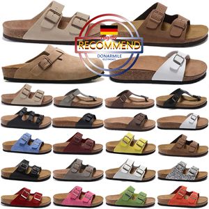 La mejor calidad para hombre para mujer diseñador de moda plataforma zapatillas diapositivas suave gamuza taupe mocha blanco rosa desgastes zuecos sandalias otoño zapatilla cuero fieltro al aire libre hebilla