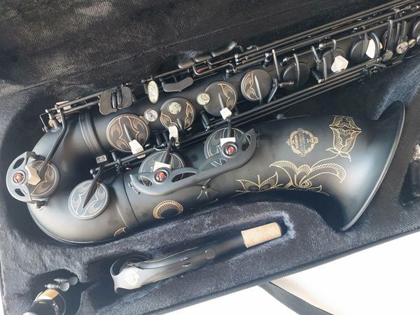 Meilleure qualité professionnelle nouveau SUZUK Tenor Saxophone B plat musique Woodwide instrument Super noir Nickel or Sax cadeau avec embout