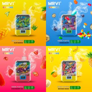 Original MRVI COMING 10000 Puffs con pantalla Cigarrillos electrónicos desechables Pod Batería Cigs electrónicos recargables UE envío gratis 2% 3% 5% Vape Puff 12K