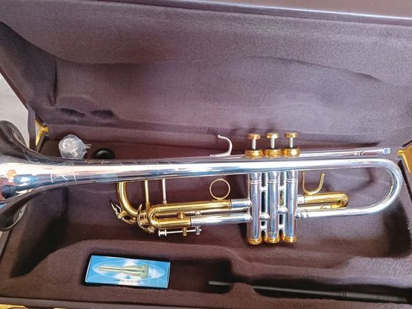 Trumpette de meilleure qualité LT180S-37 Nouvelle trompette plaquée argentée B Playage plat Instruments de musique expédient professionnel