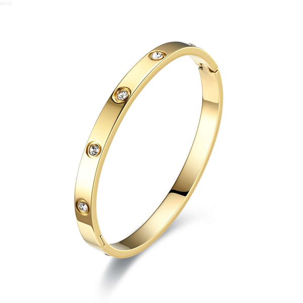 Brazalete de lujo a la moda para mujer, joyería de marca con dije de acero inoxidable, pulseras de marca con tornillo de corazón de amor, la mejor venta