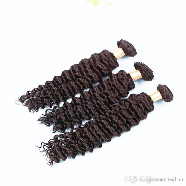 Vente faisceaux de cheveux vague profonde armure de cheveux humains 3pcs / lot extensions de cheveux remy malaisiens non transformés gratuit