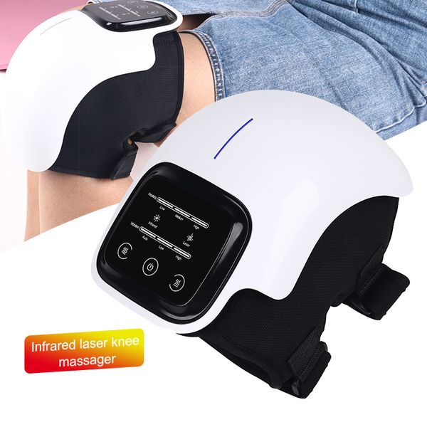 Meilleure vente masseur d'enveloppe de genou avec thérapie de massage chauffée et par vibration pour le soulagement des douleurs articulaires masseur de genou Laser infrarouge