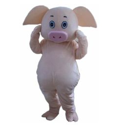 Mejor venta Lovely Pink Pig Animal Cartoon Mascot Costume Christmas Fancy Dress Disfraz de mascota de Halloween