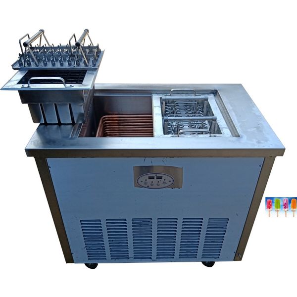 Mejor venta nuevo molde de 2 cestas automático comercial de acero inoxidable helado piruleta que hace helado máquina de polos