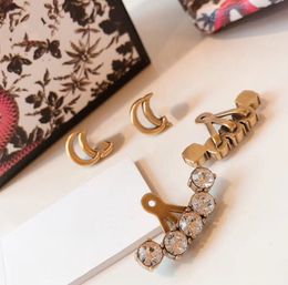 Boucles d'oreilles Vintage en diamant et or pour femmes, meilleure vente, cadeau, boucles d'oreilles en laiton de haute qualité, bijoux à la mode, fourniture de boucles d'oreilles