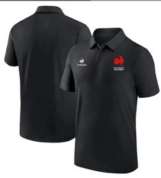 Meilleur vendeur France RWC 23 Polo par marine noir blanc chemise adulte homme taille S-XXXL