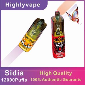 Meilleur vendeur Randm Tornado Vape 20 ml transparent grand réservoir d'huile longue durée Sidia Puff 12000 12k e cigarette jetable vape pod stylo 0% 2% 5% nic vape 12000