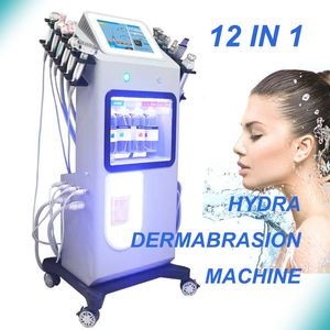 La migliore macchina per dermoabrasione 12 in 1 Hydro Oxygen Hydra Water H2O2 per il trattamento dell'acne con detergente per pori commerciale