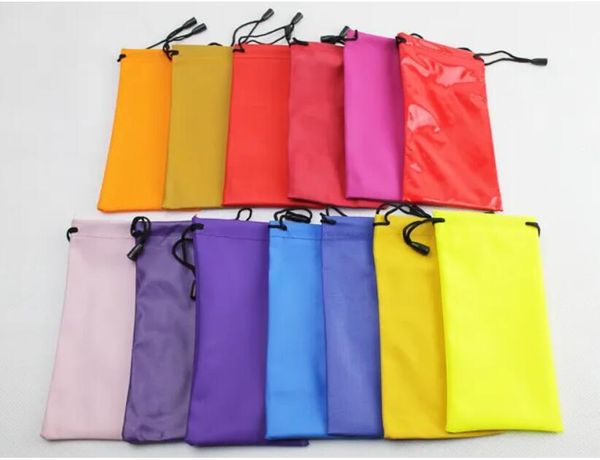 Best Selling 18 * 9 cm bolsa de gafas de sol a prueba de agua bolsa de anteojos suave estuche de gafas muchos colores tarifa mixta DHL