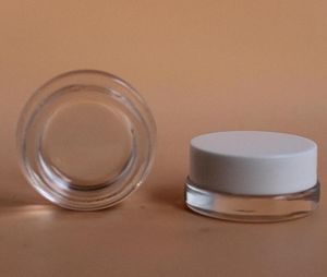 vente 5g bocal en verre cachette mini petite bouteille 5ml avec couvercle blanc 42.5mm cire contenants de crème cosmétique logo personnalisé