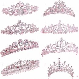 Best verkopende bruidsfascinators met Rhineste hoofdstukken Crystal Bruidal Headbanden Tiaras Crowns Wedding Haar Approvisies Z7Hz#
