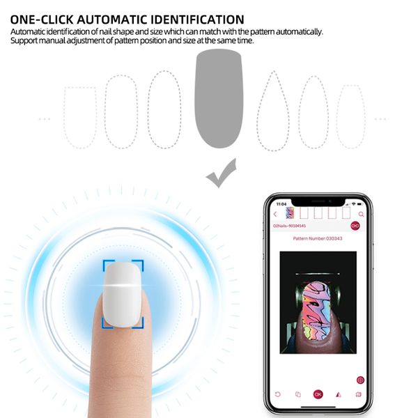 Impresora de uñas móvil portátil CE, impresora digital para manicura, impresión en Color con patrón de imagen, superventas