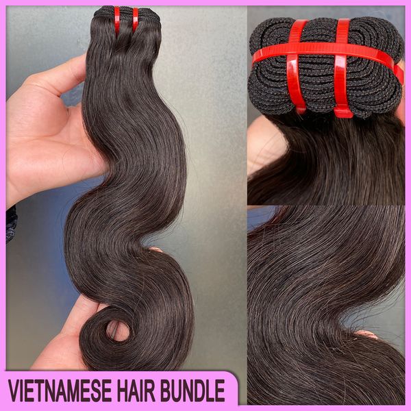 Meilleure vente Grade 12A Double dessiné Vietnames Extensions de cheveux 100% épais trame de cheveux humains péruvien indien brésilien vague de corps 3 faisceaux